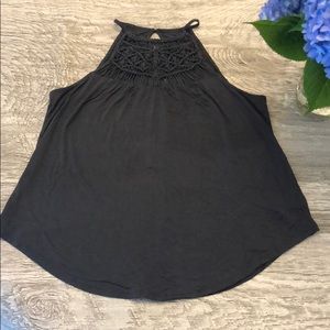 American Eagle high neck crochet tank